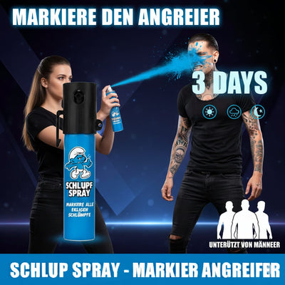 Schlumpfspray Legale Selbstverteidigung Farb-Gel-Spray in vers. Größen